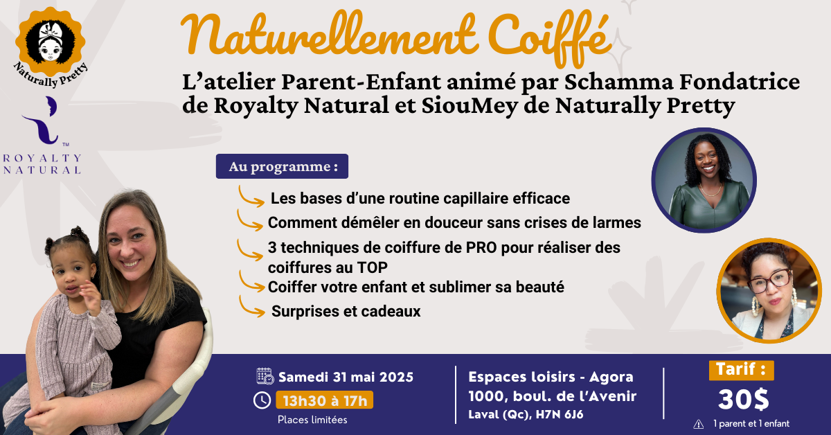 Naturellement Coiffé : L&#39;atelier parent-enfant cheveux texturés